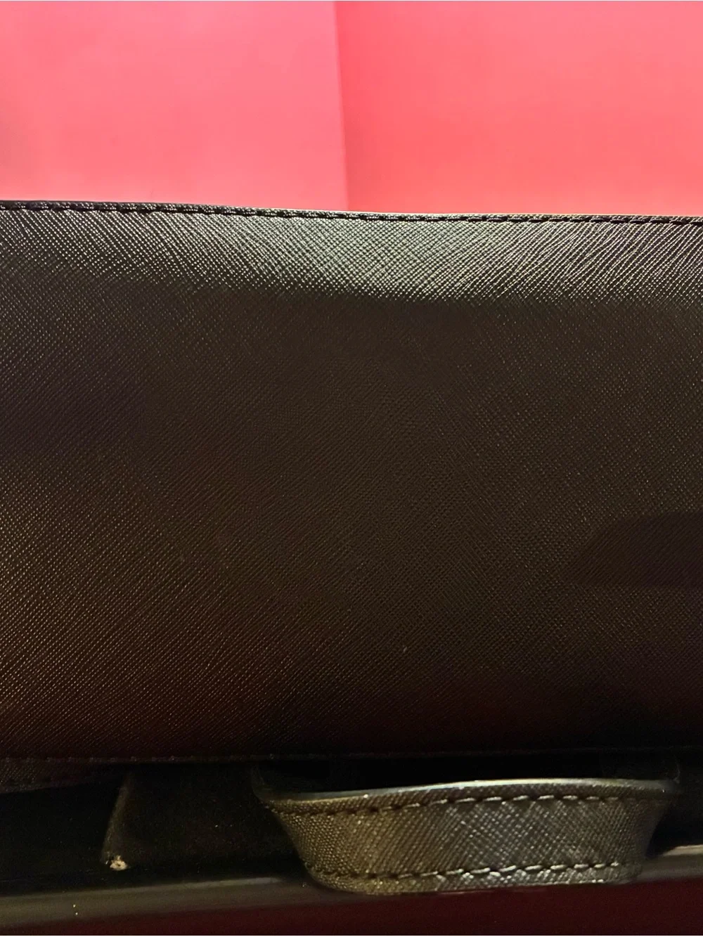 Michael Kors Black Saffiano Leather Dome Backpack with Gold Hardware